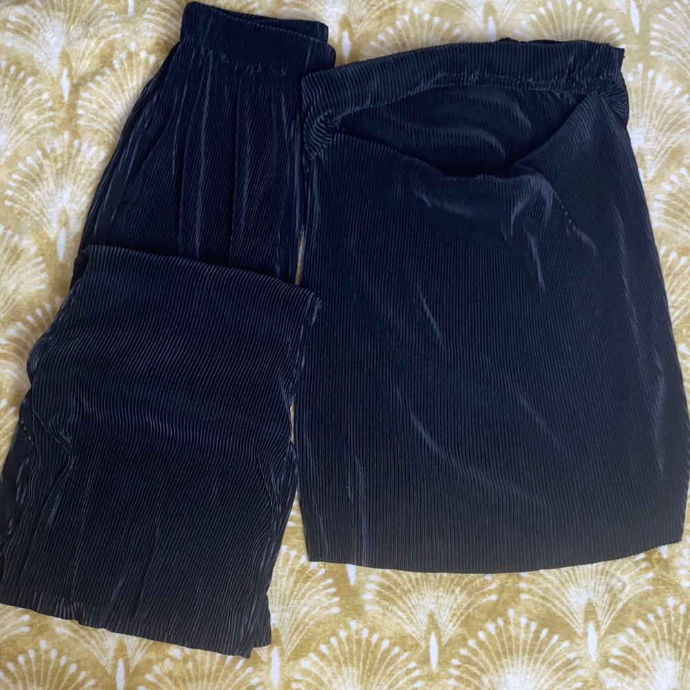 Black Velvet Skirt and Pants Set